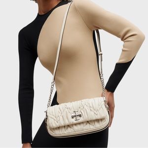 TORY BURCH KIRA DIAMOND-RUCHED BAG